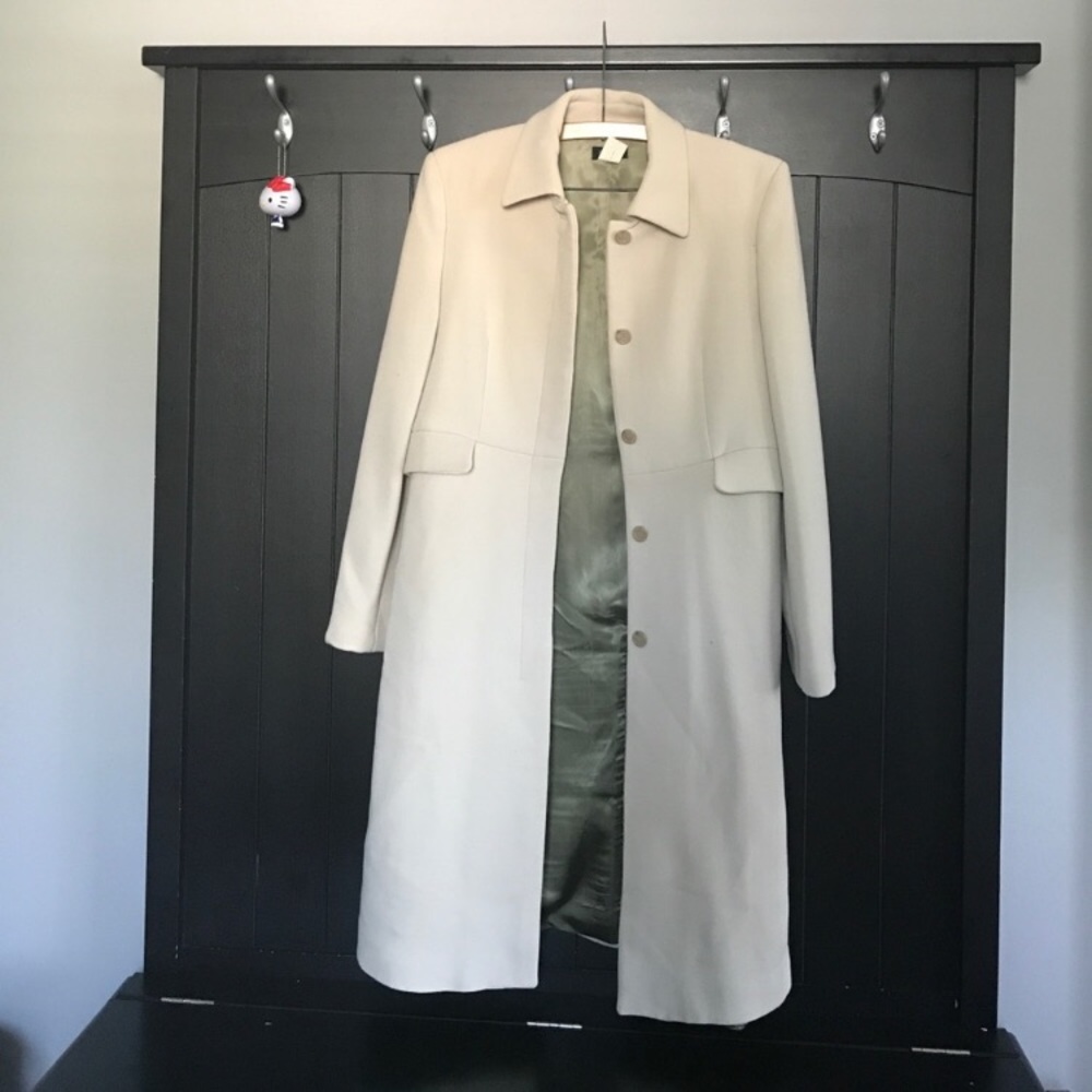 [J. Crew] Cream Wool Coat